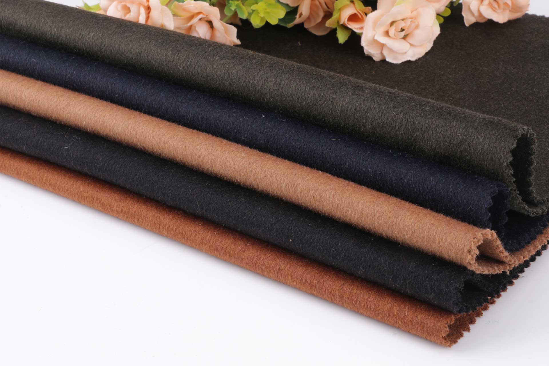 Wool Fabric, Double-Sided Woolen Fabric, Solid Color - Mazecn Web