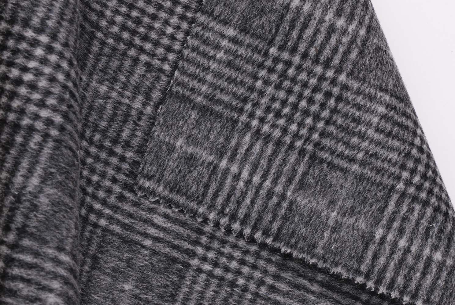 Wool Fabric, Double-Sided Checked Woolen Fabric - Mazecn Web